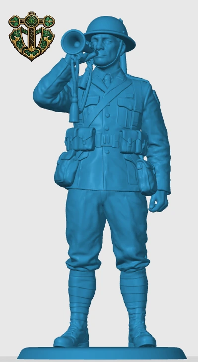 View 4 of WW1 British Durham Light Infantry Bugler