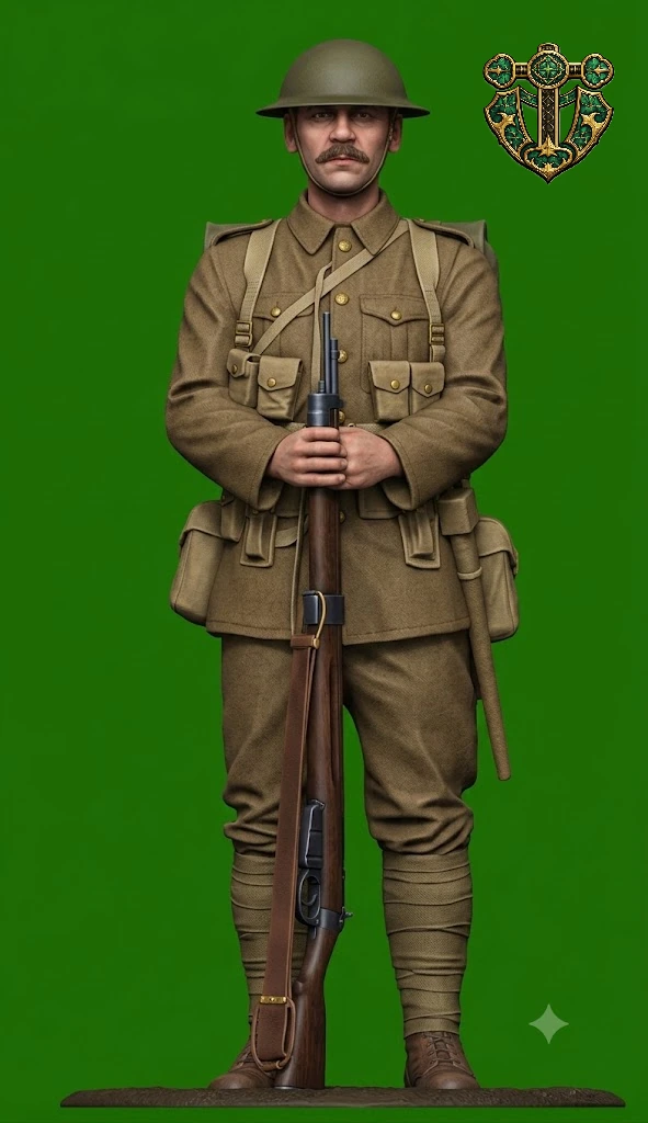 Vista 2 de WW1 British Infantry Soldier 6