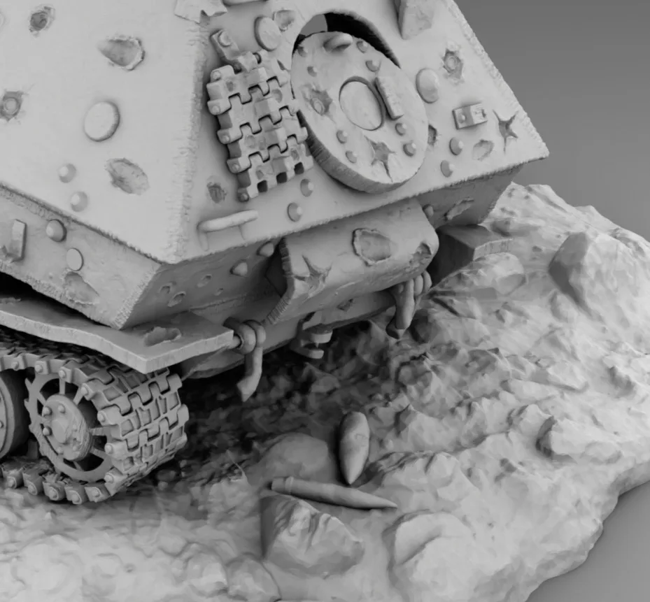View 7 of Diorama (Ferdinand Destroyed)