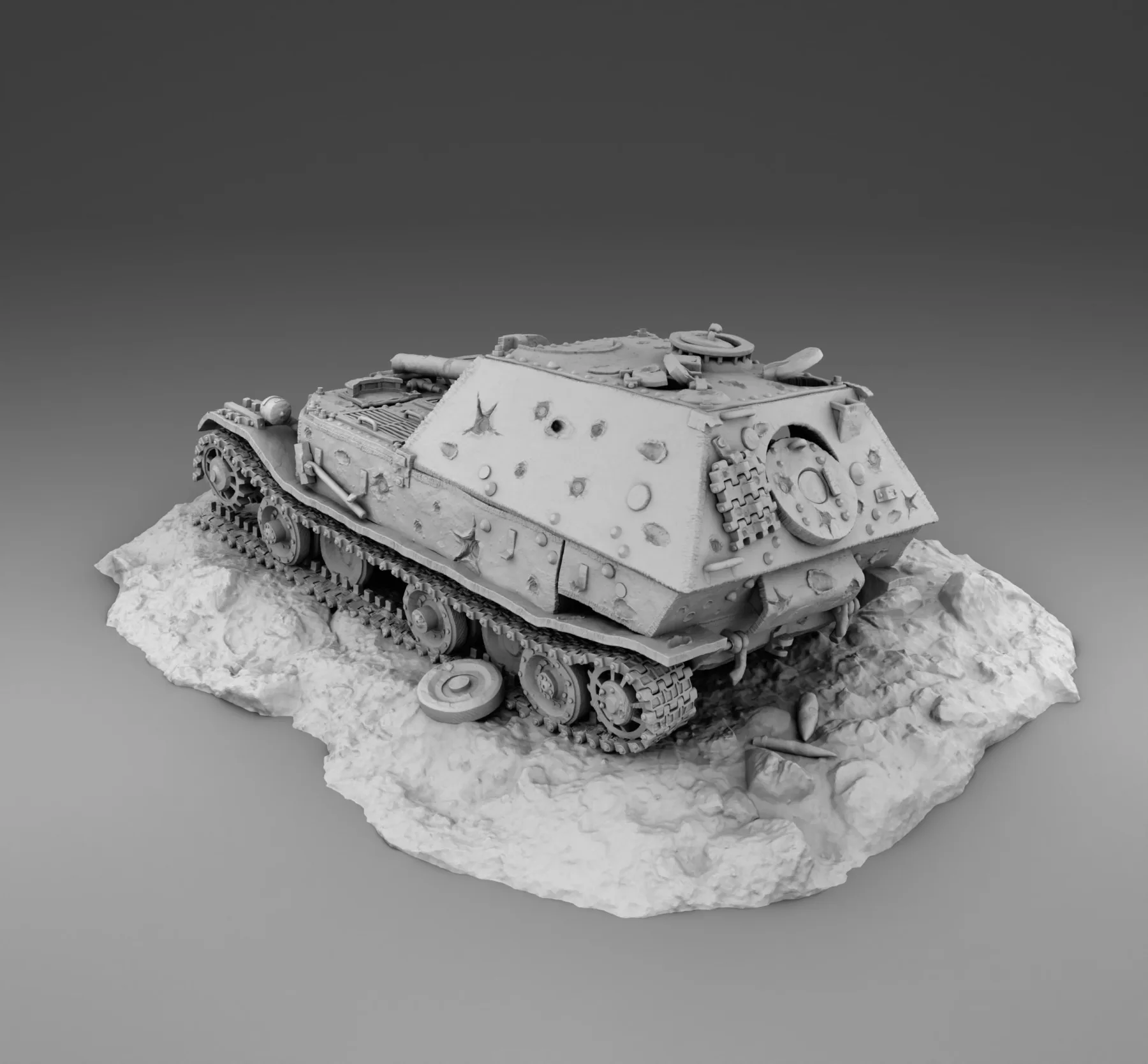 View 2 of Diorama (Ferdinand Destroyed)