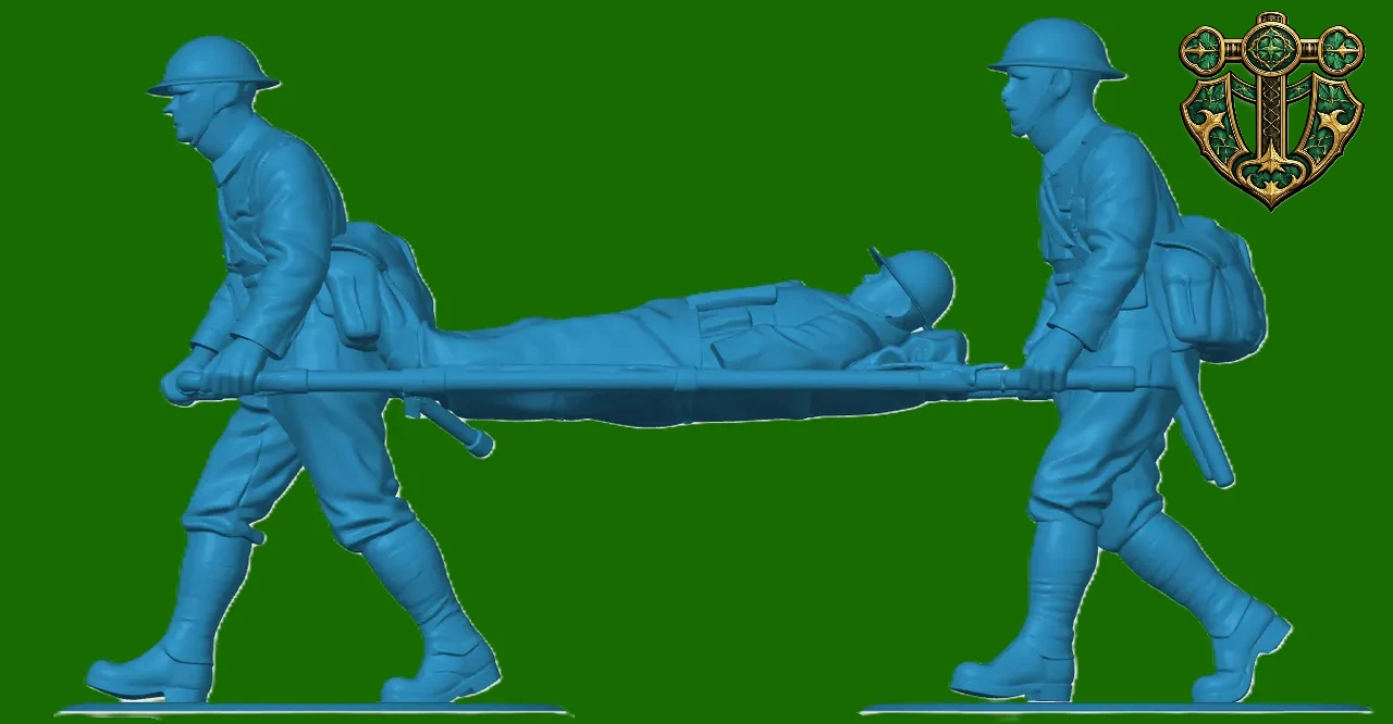 Vista 3 de WW1 British Medic Stretcher Crew
