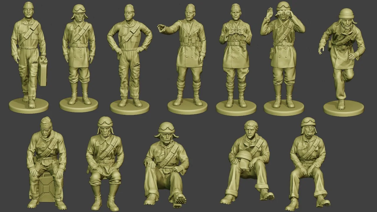 View 2 of SET - Italian Tank Crew