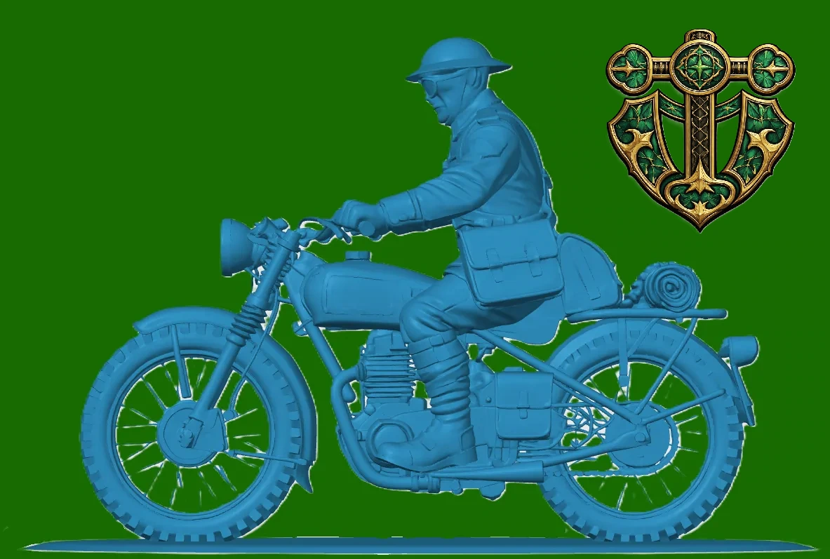Vista 3 de WW1 British Courier on Motorbike