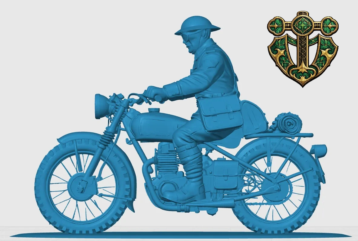 Vista 4 de WW1 British Courier on Motorbike