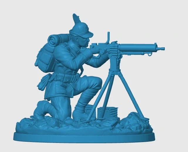 View 4 of WWI Italian Machine Gunner