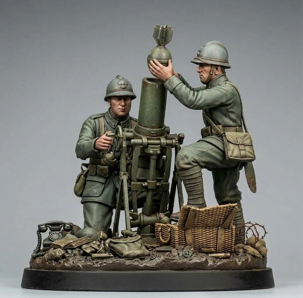 View 2 of WWI Italian Mortar Team