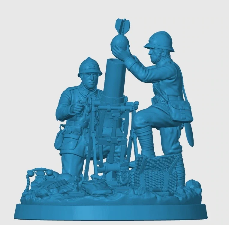 View 3 of WWI Italian Mortar Team