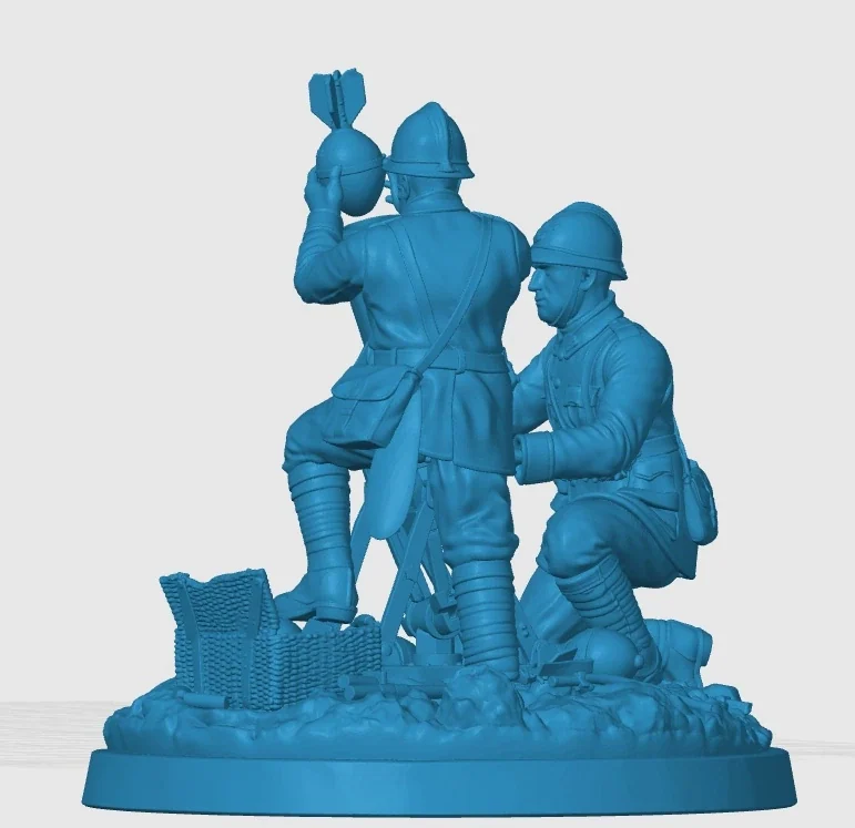 View 4 of WWI Italian Mortar Team