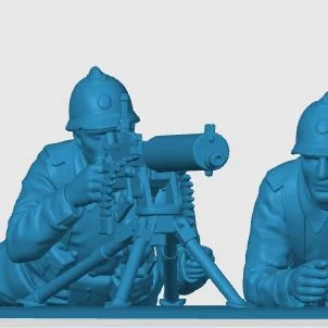 View 4 of WW1 French Machine Gunner