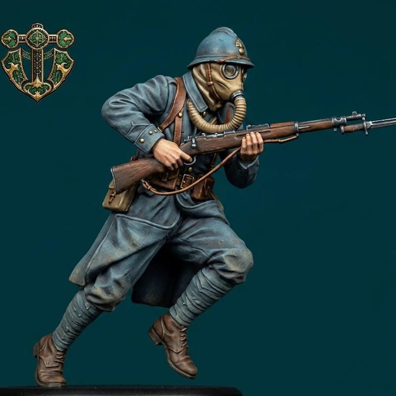 View 2 of WW1 French Infantryman Charging 2