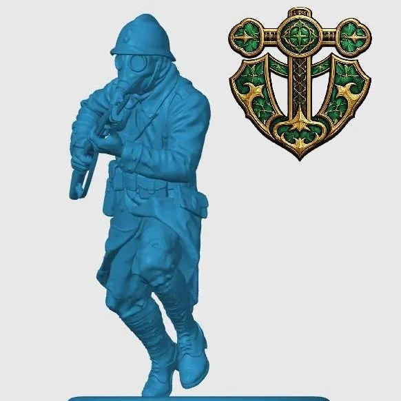 View 4 of WW1 French Infantryman Charging 2