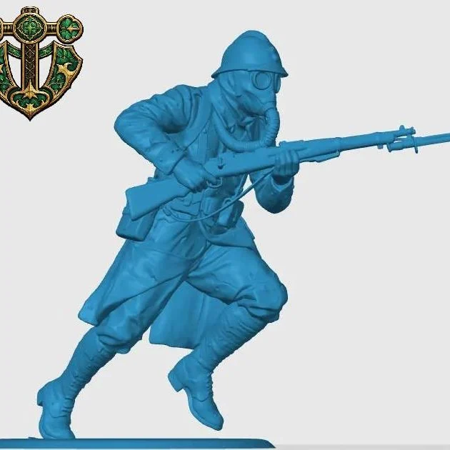 View 5 of WW1 French Infantryman Charging 2