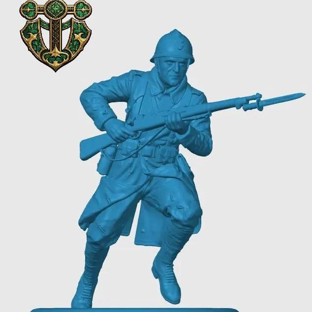 View 5 of WW1 French Infantryman Charging