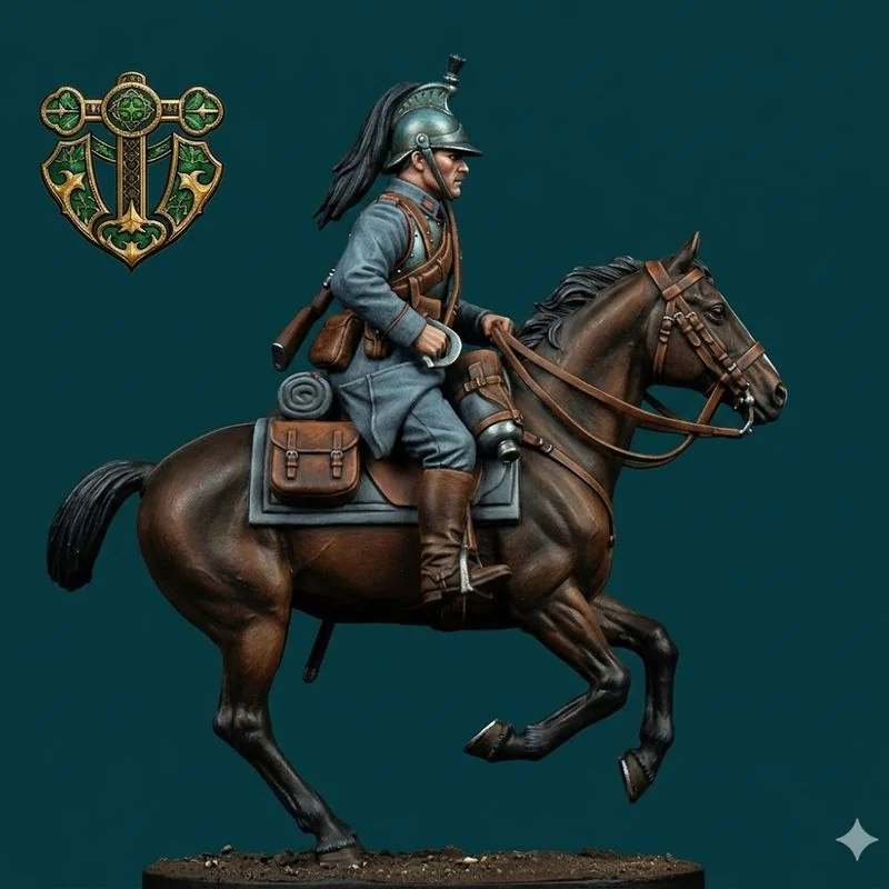 View 2 of WW1 French Mounted Cavalryman