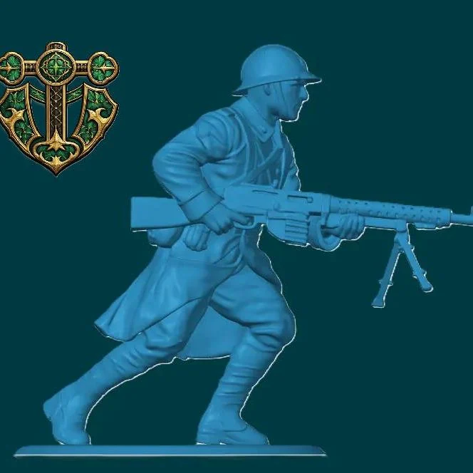 View 3 of French Charging Machine Gunner