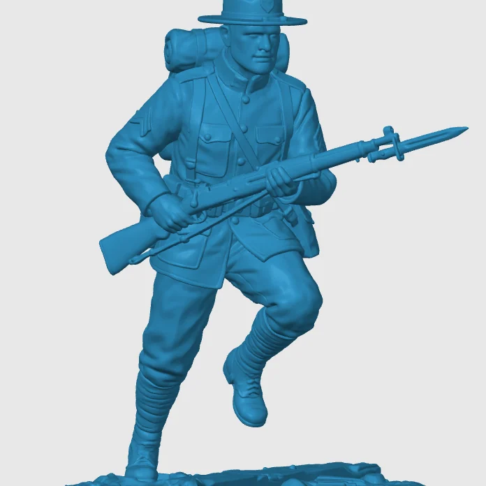 View 3 of WW1 American Infantry Soldier 12