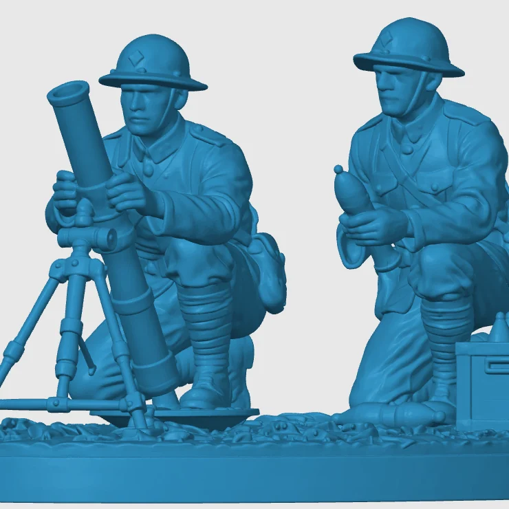 View 3 of WW1 American Infantry Mortar Crew