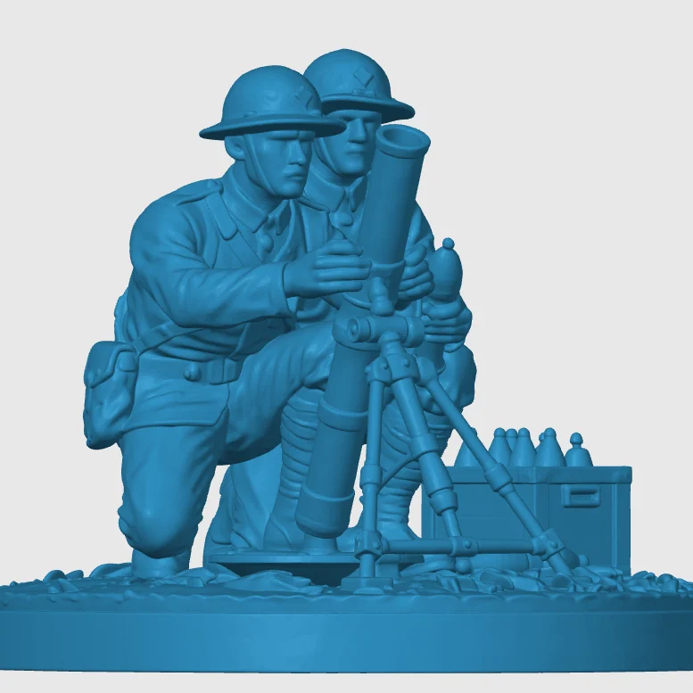 View 4 of WW1 American Infantry Mortar Crew