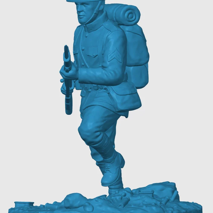 View 3 of WW1 American Infantry Soldier 10