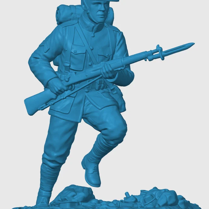 View 4 of WW1 American Infantry Soldier 10