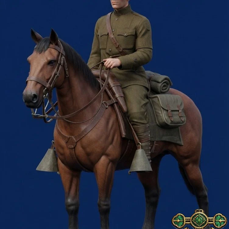 View 2 of WWI American Cavalry Soldier