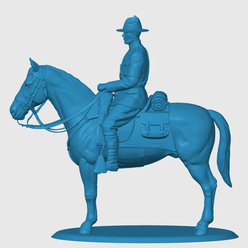 View 3 of WWI American Cavalry Soldier