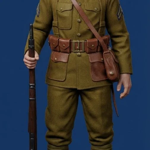 View 2 of WW1 American Infantry Soldier 3